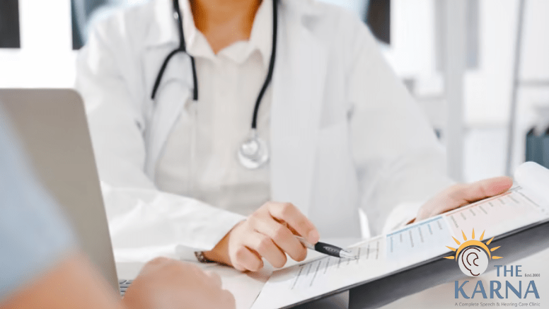 Professional doctor consultation for hearing and speech-related concerns.