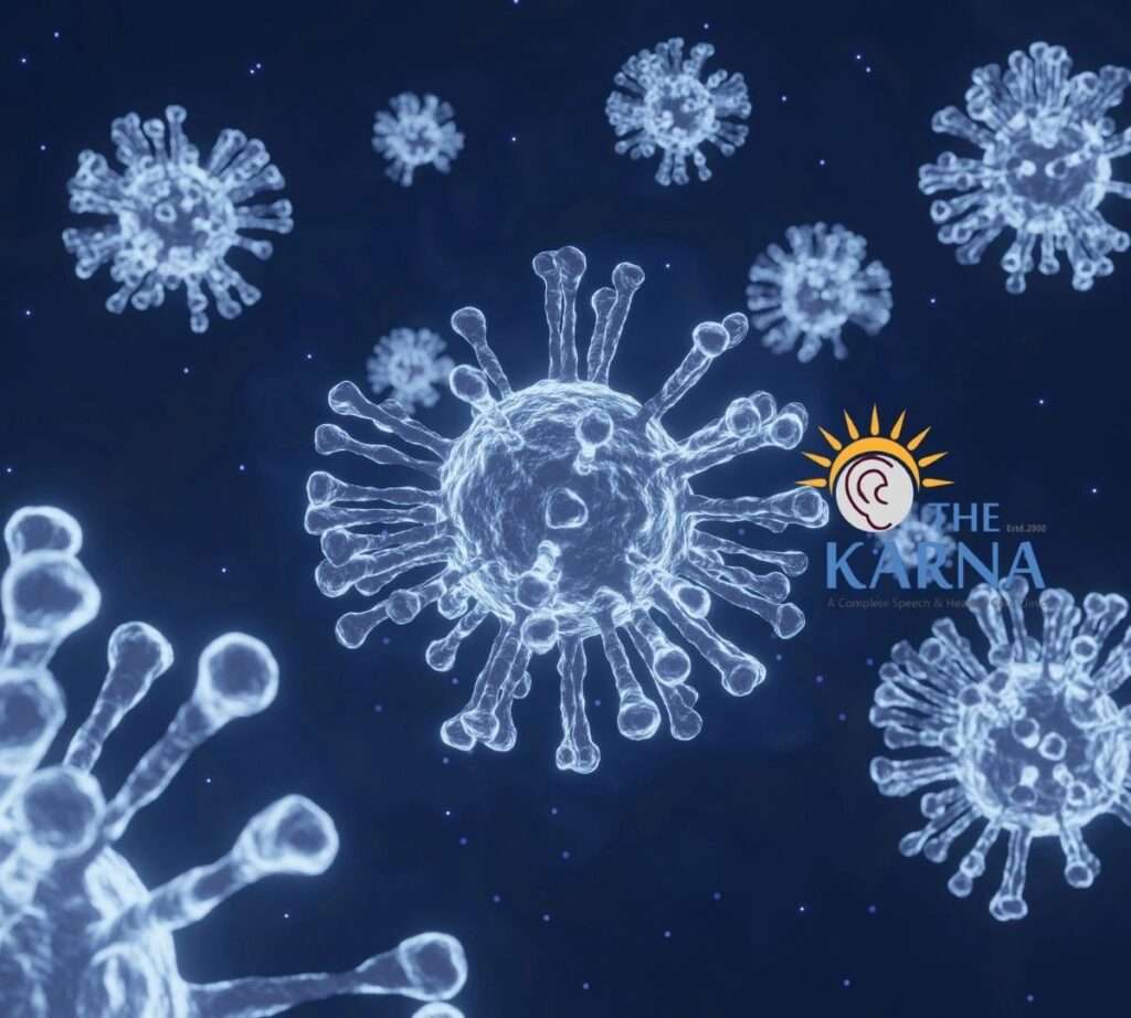 Overview of research linking COVID-19 to potential auditory issues, including hearing loss, tinnitus, vertigo, and ear pain, with emphasis on emerging data, case studies, and the need for further investigation.